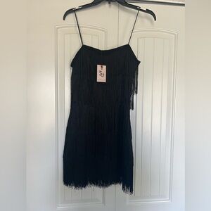 Black Fringe Dress